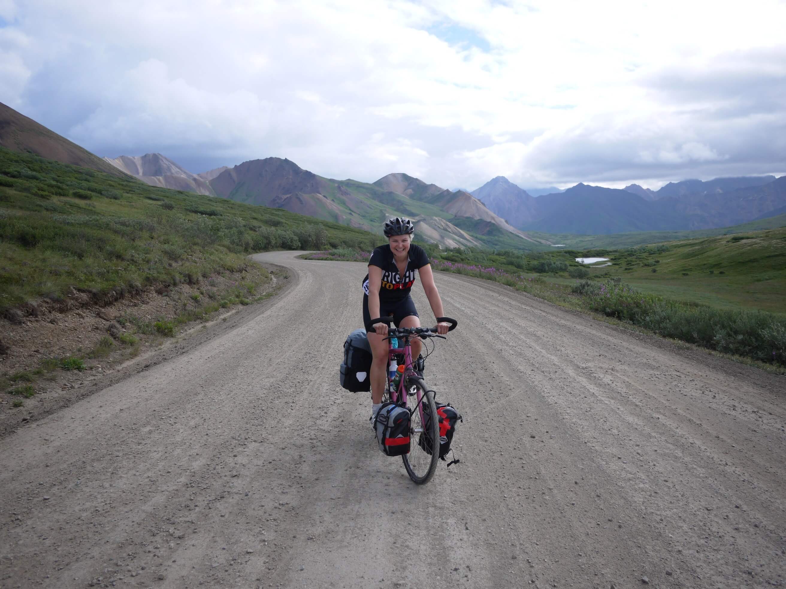 Cycling through Denali National Park, Alaska