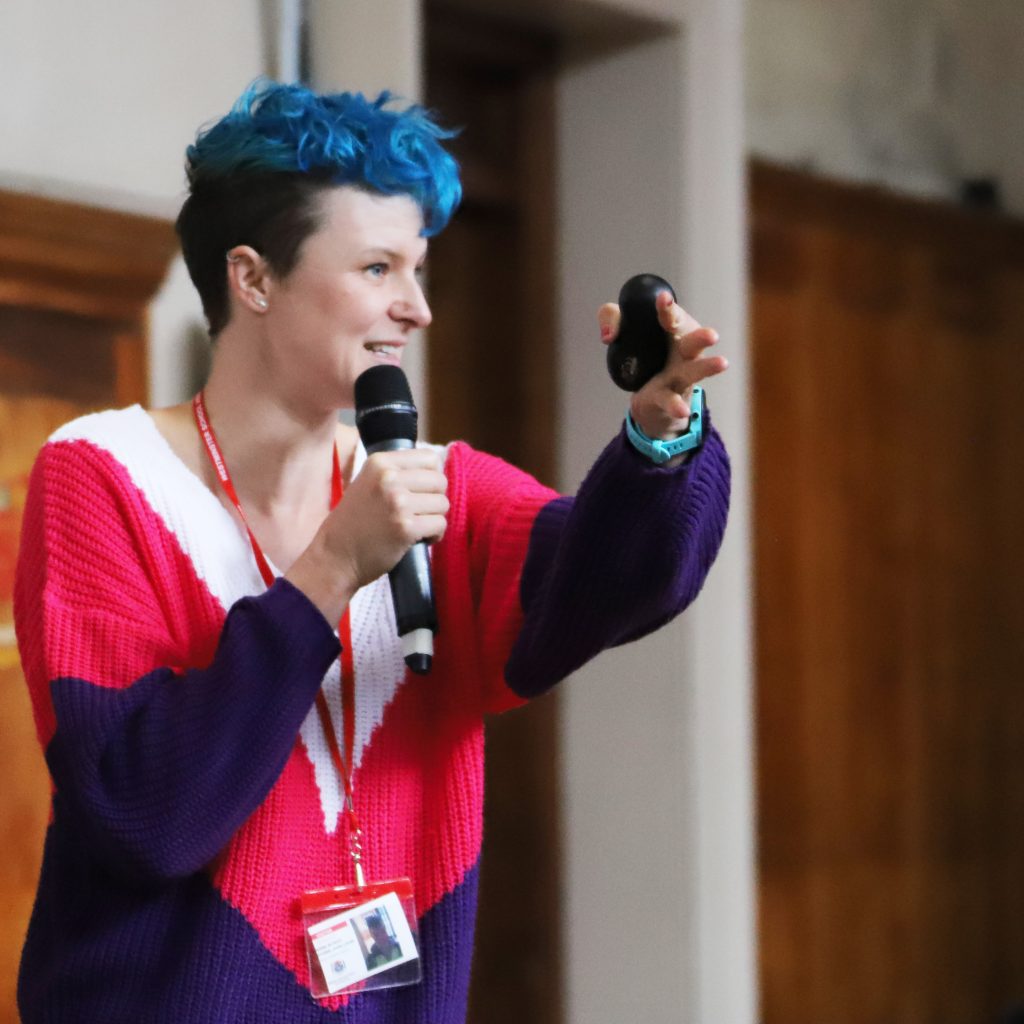 Anna McNuff speaking to students at Westminster School